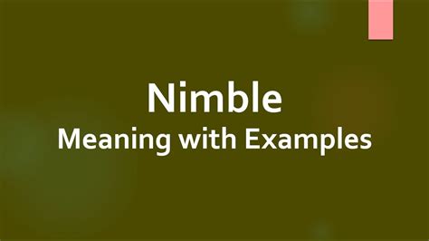 nimble define|nimble example.